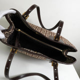 ジバンシィ 4Gロゴ キャンバス レザー ショルダーバッグ トートバッグ ブラウン - NEWSED