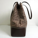 ジバンシィ 4Gロゴ キャンバス レザー ショルダーバッグ トートバッグ ブラウン - NEWSED