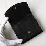 シャネル 5番台 ココマーク キャビアスキン 二つ折り財布 ブラック - NEWSED