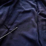 バーバリー ウール ステンカラーコート ネイビー