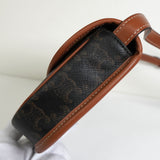 セリーヌ ミニ ブザス トリオンフ PVC / レザー ショルダーバッグ ブラック / ブラウン