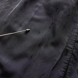 バーバリー ウール ステンカラーコート ネイビー