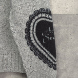 アクネ ストゥディオズ ハートプリント チャンキーニット セーター グレー タグ付き未使用品