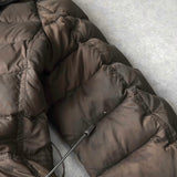 バーバリー 金ボタン ダウンジャケット ダウンコート ブラウン