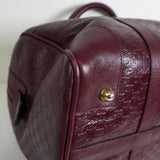 セリーヌ マカダム レザー 型押し ミニ ボストンバッグ ボルドー