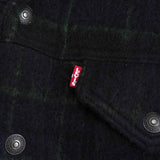 リーバイス チェック柄 ボア裏地 ウールジャケット ブラック / グリーン タグ付き未使用品