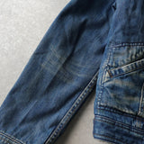 ディーゼル ボア デニムジャケット インディゴブルー