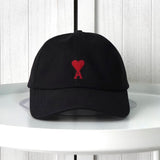 アミパリ アミ パリス ハートロゴ キャップ ブラック