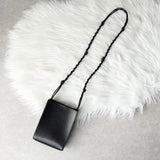 ジルサンダー タングル スモール ロゴ レザー ショルダーバッグ ブラック