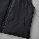 イヴ サンローラン ヴィンテージ リバーシブル YSLロゴ 刺繍 チェック柄 中綿ベスト ブラック / グレー