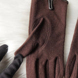 ヴィヴィアン ウエストウッド オーブ レザー口 グローブ 手袋 ブラウン レディース