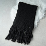サンローラン パリ ニット フリンジ ロングマフラー