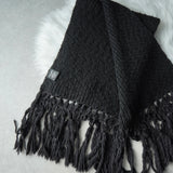 サンローラン パリ ニット フリンジ ロングマフラー
