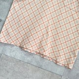 イヴサンローラン ヴィンテージ チェック柄 YSLロゴ 刺繍 ポロシャツ アイボリー