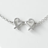 ティファニー ダイヤモンド ダブル ラビングハート ブレスレット シルバー925 レディース