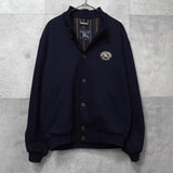 バーバリーヴィンテージ ホースロゴ エンブレム ストライプ柄裏地 ウール ブルゾン ネイビー メンズ