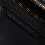 セリーヌ ラゲージ マイクロショッパー レザー ハンドバッグ ブラック