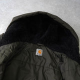 カーハート アンカレッジ パーカー ロゴ 中綿ジャケット マウンテンパーカー カーキ