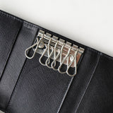 プラダ テスートナイロン サフィアーノレザー 6連 キーケース ブラック 箱付き - NEWSED