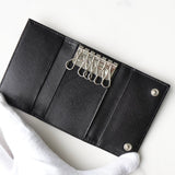 プラダ テスートナイロン サフィアーノレザー 6連 キーケース ブラック 箱付き - NEWSED