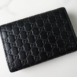 グッチ マイクログッチシマ キーケース 6連 レザー ブラック - NEWSED