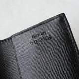 プラダ ポコノ ナイロン 三角プレート トライアングルロゴ サフィアーノ レザー 6連 キーケース ブラック - NEWSED