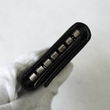 プラダ ポコノ ナイロン 三角プレート トライアングルロゴ サフィアーノ レザー 6連 キーケース ブラック - NEWSED