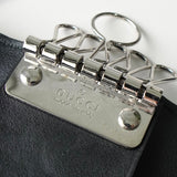 グッチ マイクログッチシマ キーケース 6連 レザー ブラック - NEWSED