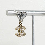 シャネル ココマーク ハート ラインストーン ピアス レディース