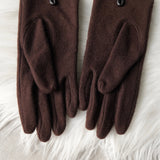 ヴィヴィアン ウエストウッド オーブ レザー口 グローブ 手袋 ブラウン レディース