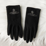 ヴィヴィアン ウエストウッド オーブ レザー口 グローブ 手袋 ブラック レディース