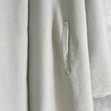 バーバリー ヴィンテージ ウール ノーカラーコート ライトグレー レディース