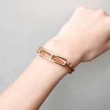 エルメス ルリ ドゥブルトゥール レザー ブレスレット GP ブラウン レディース