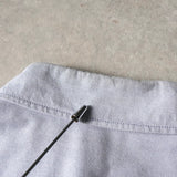 アミパリ アミ パリス ハートロゴ クロップドシャツ 長袖シャツ ブルーグレー