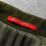 ワイズ レッド レーベル ダブルブレスト ウールコート カーキ