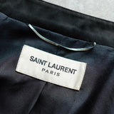 サンローラン パリ マオカラー ロングコート ブラック