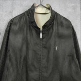 イヴ サンローラン ヴィンテージ リバーシブル YSLロゴ チェック柄 ブルゾン ジャケット ベージュ / ブラック