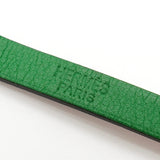 エルメス アピ3 レザー ブレスレット GP グリーン □R刻