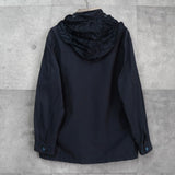 イヴ サンローラン ヴィンテージ YSLロゴ ブルゾン ジャケット ネイビー / ベージュ