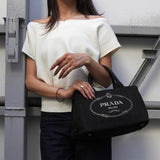 プラダ カナパ キャンバス 2way ハンドバッグ ショルダーバッグ ブラック