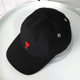 アミパリ アミ パリス ハートロゴ キャップ ブラック