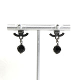 シャネル ココマーク ラインストーン スイングストーン ピアス ガンメタル レディース