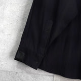 エヌハリウッド オンブレシャツ レーヨンシャツ 長袖シャツ ブラック