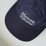 メゾン キツネ ロゴ 刺繍 キャップ 帽子 ネイビー