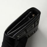 ジバンシィ ヴィンテージ Gロゴ キャンバス / レザー 二つ折り財布 グレー / ブラック 箱付き