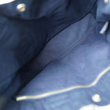 エルメス フールトゥMM キャンバス ハンドバッグ ネイビー / ブラウン