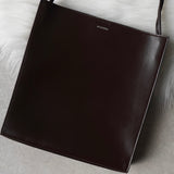 ジルサンダー タングル ミディアム レザー ショルダーバッグ ブラウン