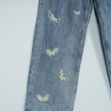 アワーレガシー 25SS VAST CUT バタフライ 刺繍 デニム ブルー
