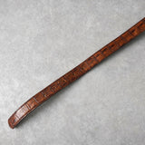 ロエベ アナグラム クロコ レザー ベルト ブラウン レディース