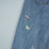 アワーレガシー 25SS VAST CUT バタフライ 刺繍 デニム ブルー
